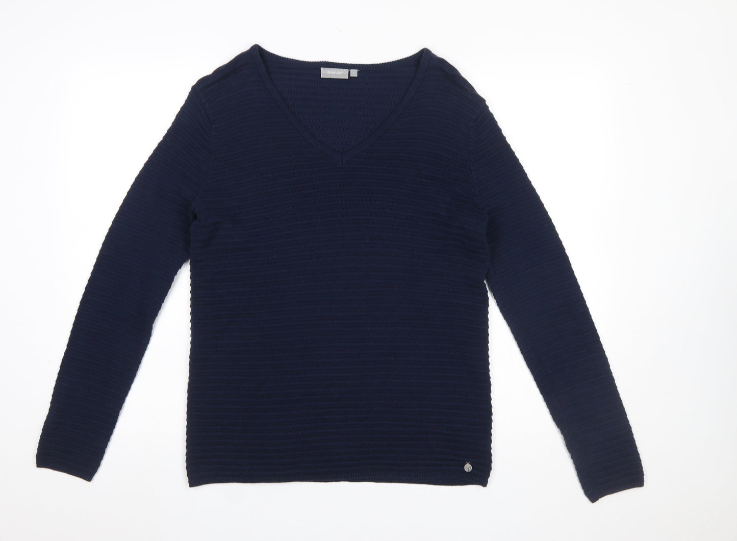 Womens UK Size S Fransa Blue Pullover Jumper
