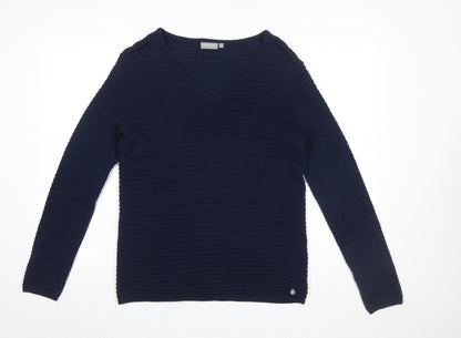 Womens UK Size S Fransa Blue Pullover Jumper