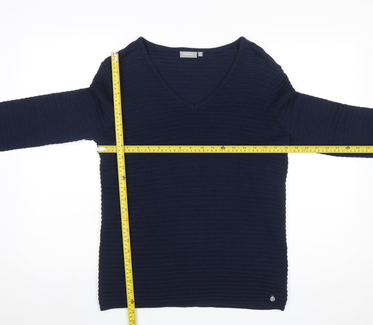 Womens UK Size S Fransa Blue Pullover Jumper