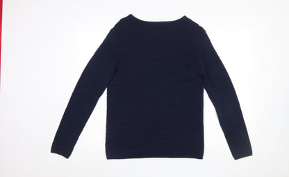 Womens UK Size S Fransa Blue Pullover Jumper