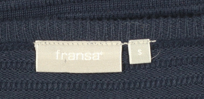 Womens UK Size S Fransa Blue Pullover Jumper