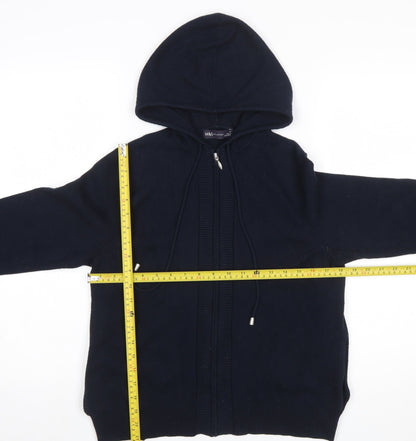 Womens UK Size M Marks and Spencer Blue Full Zip Jumper