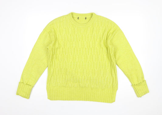 Womens UK Size M Marks and Spencer Yellow Pullover Jumper