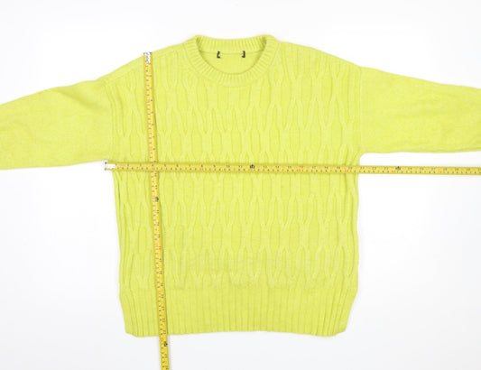 Womens UK Size M Marks and Spencer Yellow Pullover Jumper