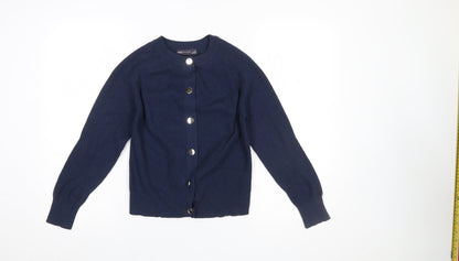 Womens UK Size 10 Marks and Spencer Blue Cardigan Jumper