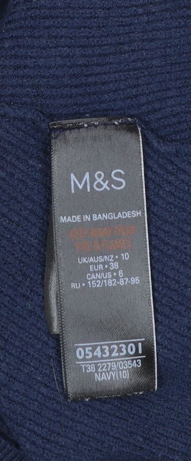 Womens UK Size 10 Marks and Spencer Blue Cardigan Jumper