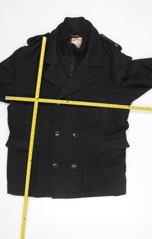 Mens UK Size XL Joe Browns Black Pea Coat