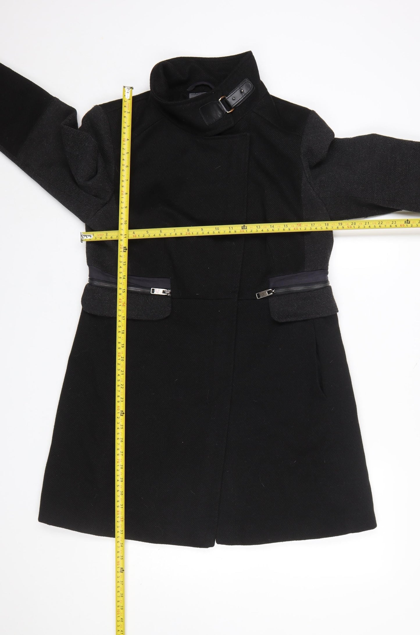 Womens UK Size 14 NEXT Black Overcoat