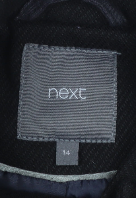 Womens UK Size 14 NEXT Black Overcoat