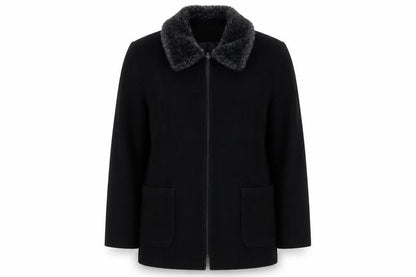 Womens UK Size 14 Eleganze Black Overcoat