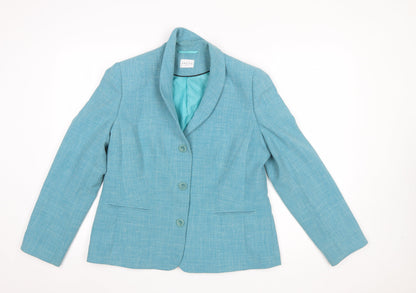 Womens UK Size 12 Eastex Regular Blue Suit Jacket