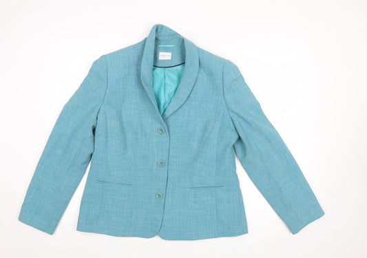 Womens UK Size 12 Eastex Regular Blue Suit Jacket