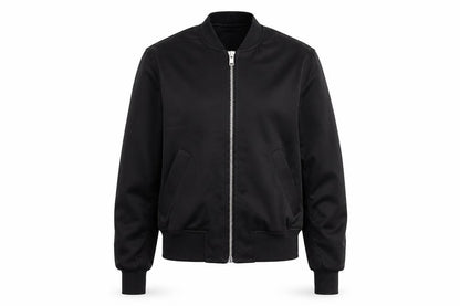 H&M Womens Black Bomber Jacket XS Lightweight Casual Zip Up
