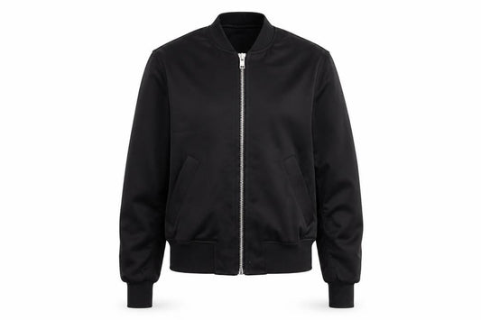 H&M Womens Black Bomber Jacket XS Lightweight Casual Zip Up