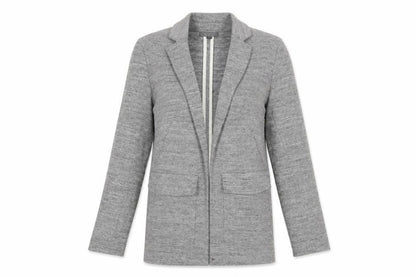 Topshop Womens Grey Cotton Blend Blazer Jacket UK 6 Regular Fit