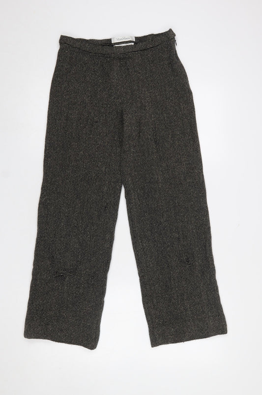 Womens UK Size 12 MaxMara Regular Fit Business Casual Workwear Grey Trousers