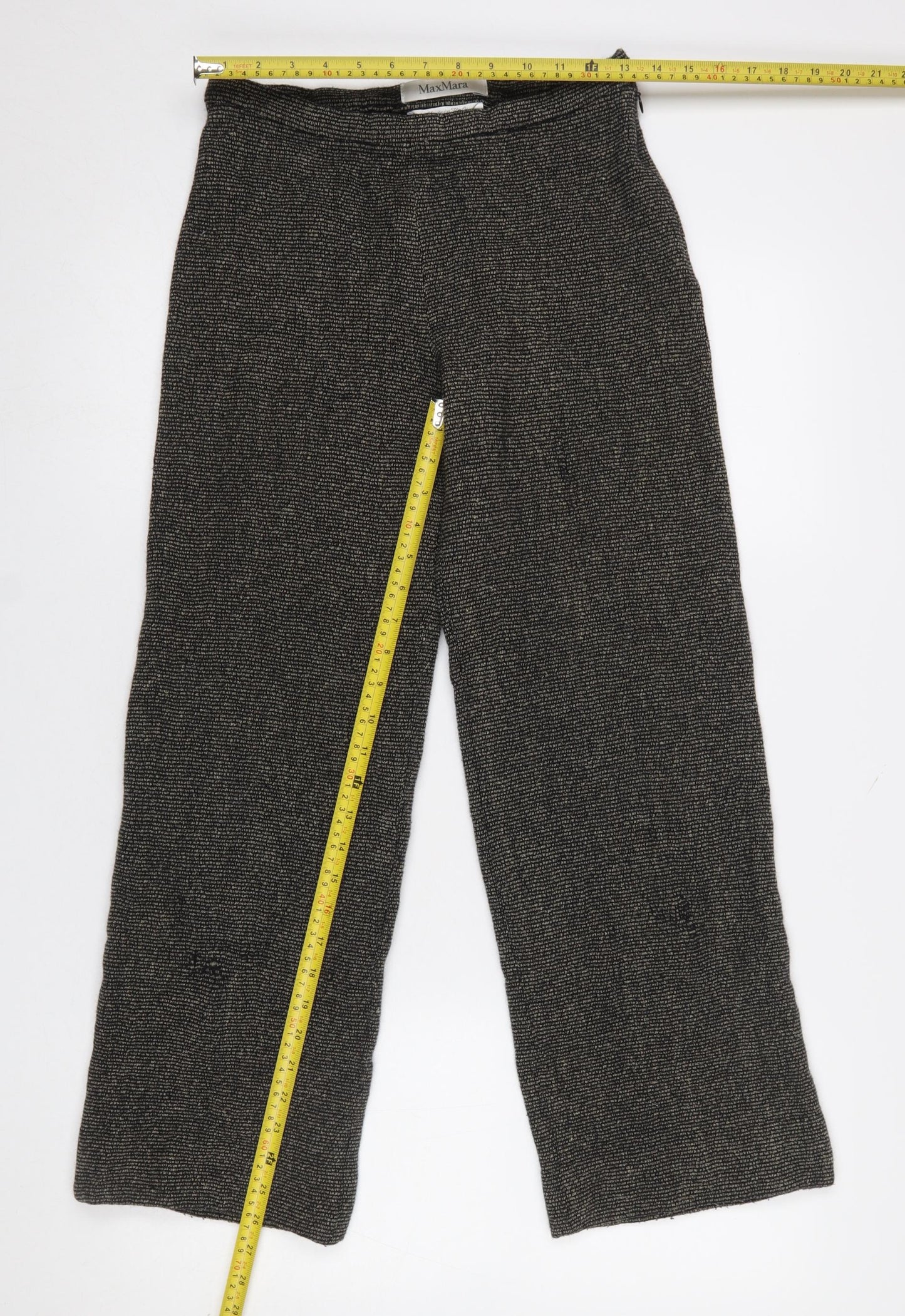 Womens UK Size 12 MaxMara Regular Fit Business Casual Workwear Grey Trousers