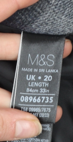 Womens UK Size 20 Marks and Spencer A-Line Twill Skirt