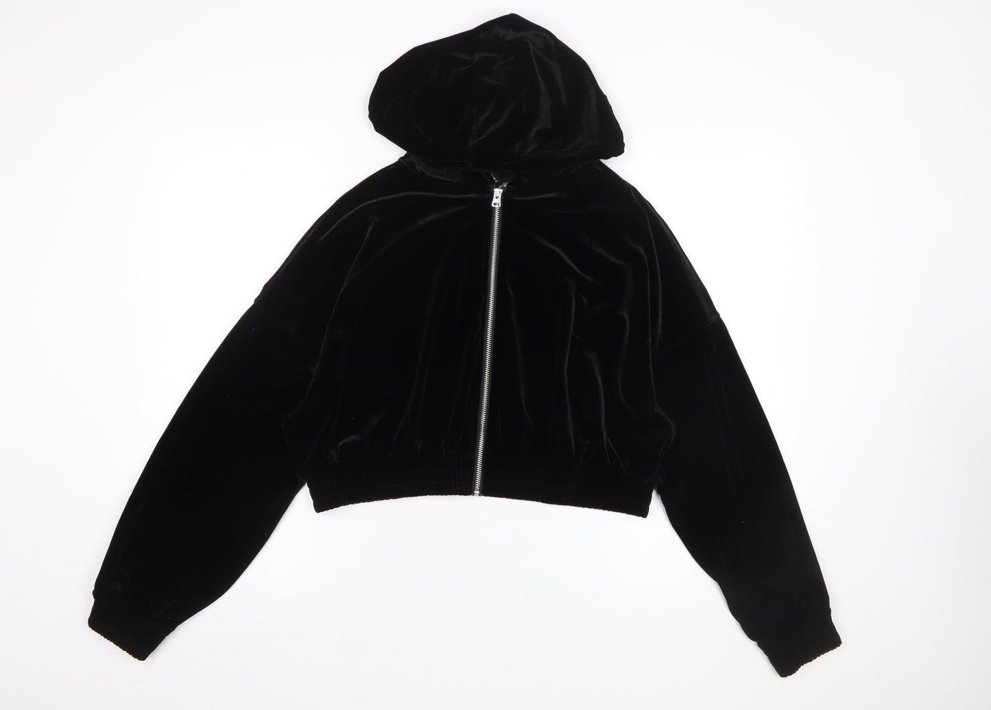 Womens UK Size L H&M Black Full Zip Hoodie