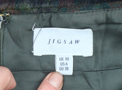 Womens UK Size 10 Jigsaw A-Line Tweed Skirt
