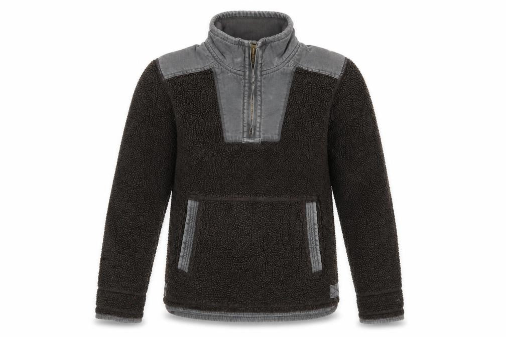 FatFace Men’s Brown Fleece 1/4 Zip Pullover Sweatshirt Size S