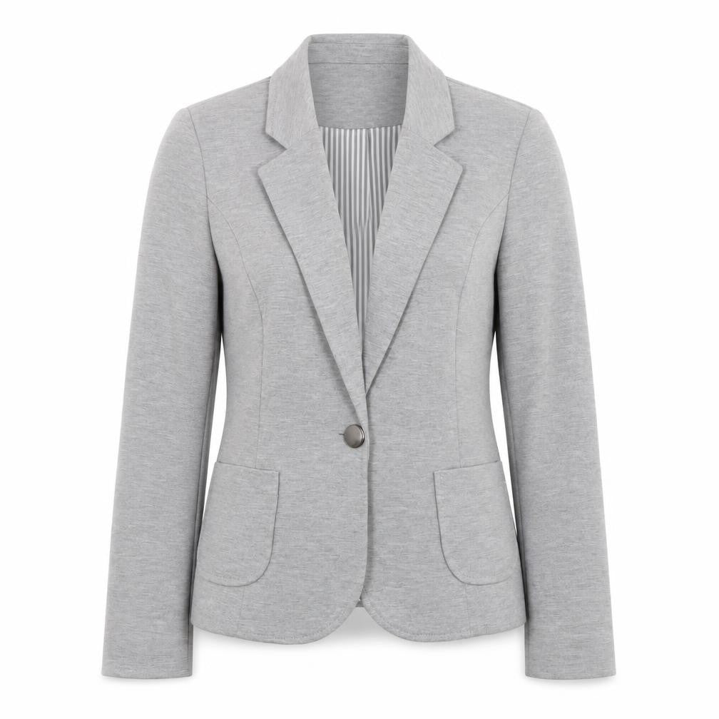 Atmosphere Womens Grey Blazer Size 10 Regular Fit Single Button