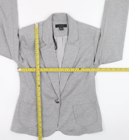 Atmosphere Womens Grey Blazer Size 10 Regular Fit Single Button