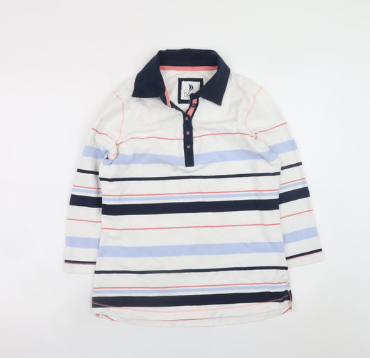 Womens UK Size 10 DASH Multicoloured Henley Sweatshirt