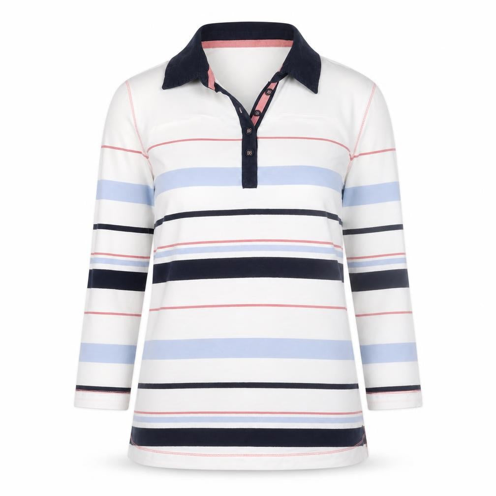 Womens UK Size 10 DASH Multicoloured Henley Sweatshirt