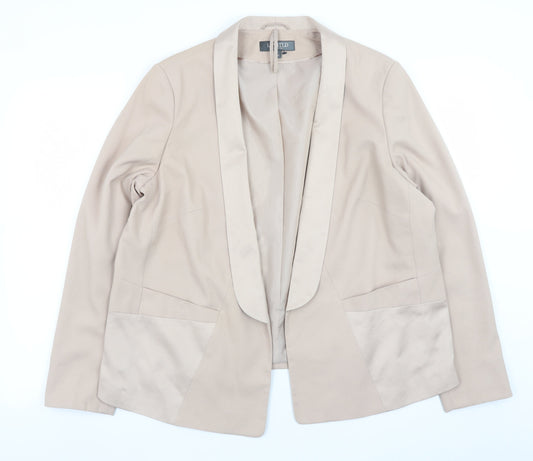 Marks and Spencer Women Beige Size 18 Blazer Jacket Lined Twill