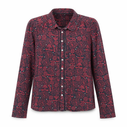 Womens UK Size 12 White Stuff Red Basic Button-Up