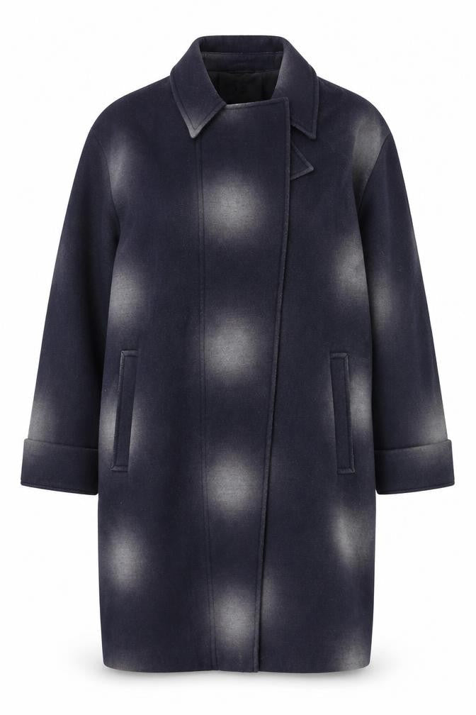 Lakeland Women's Blue Mid-Length Overcoat Size M