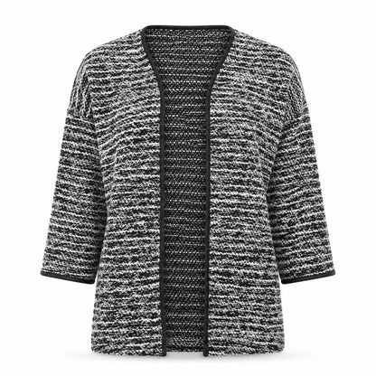 H&M Divided Women Black Knit Coatigan Size S Open Front