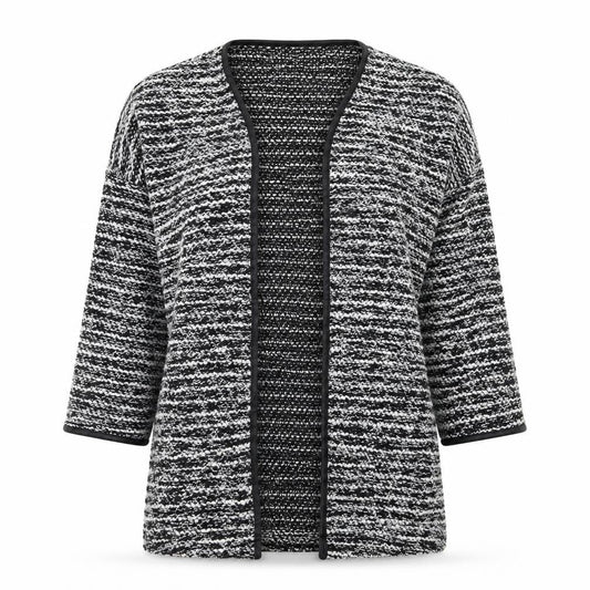 H&M Divided Women Black Knit Coatigan Size S Open Front