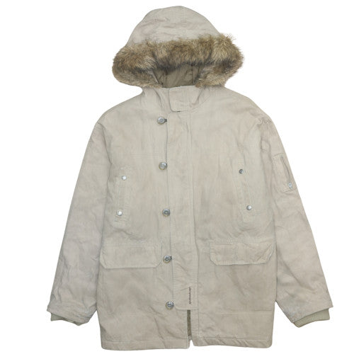 Mens UK Size L Quiksilver Beige Parka Coat