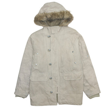 Mens UK Size L Quiksilver Beige Parka Coat