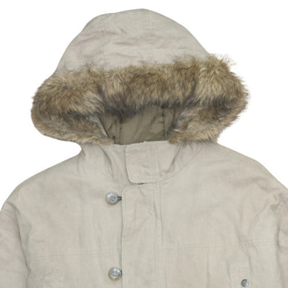 Mens UK Size L Quiksilver Beige Parka Coat