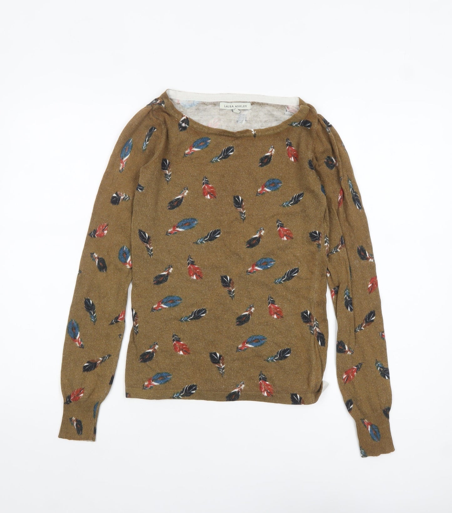 Womens UK Size 8 Laura Ashley Brown Pullover Jumper