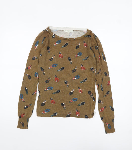 Womens UK Size 8 Laura Ashley Brown Pullover Jumper