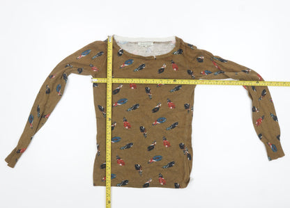 Womens UK Size 8 Laura Ashley Brown Pullover Jumper
