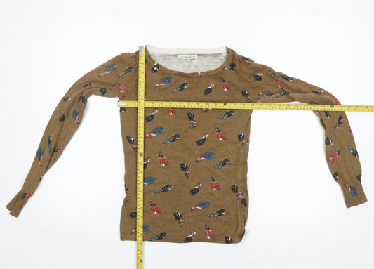 Womens UK Size 8 Laura Ashley Brown Pullover Jumper