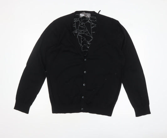 Mens UK Size XL RYSD Black Cardigan Jumper
