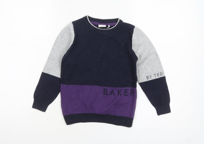 Boys UK Size 4-5 Years Baker by Ted Baker Multicoloured Pullover Jumper