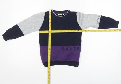Boys UK Size 4-5 Years Baker by Ted Baker Multicoloured Pullover Jumper