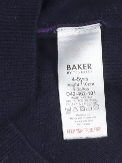 Boys UK Size 4-5 Years Baker by Ted Baker Multicoloured Pullover Jumper