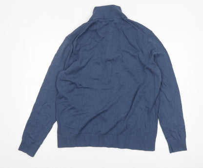 Mens UK Size XL Tommy Hilfiger Blue 1/2 Zip Jumper