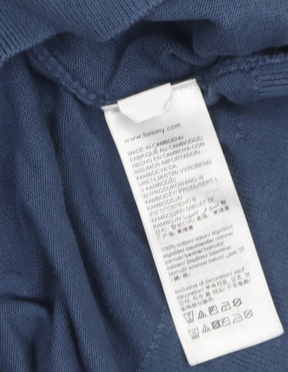 Mens UK Size XL Tommy Hilfiger Blue 1/2 Zip Jumper
