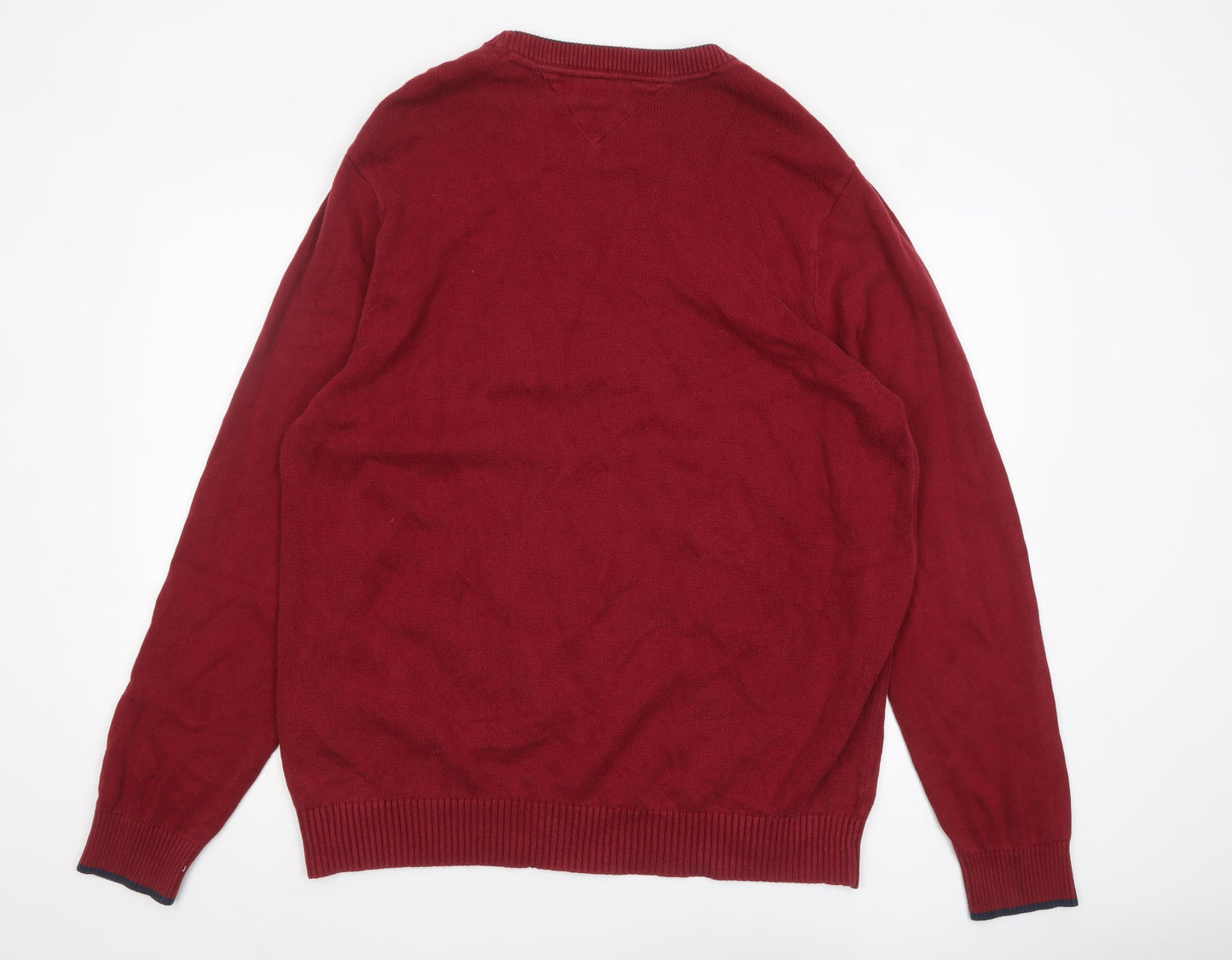 Mens UK Size 2XL Tommy Hilfiger Red Pullover Jumper