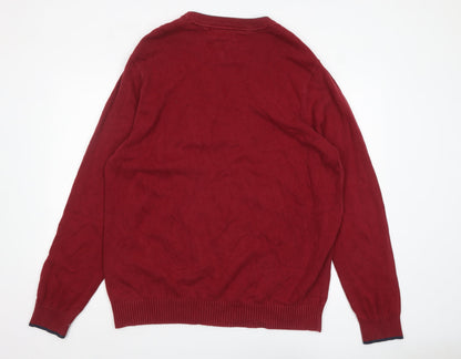 Mens UK Size 2XL Tommy Hilfiger Red Pullover Jumper
