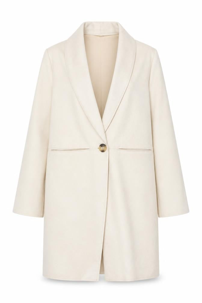 Womens UK Size M Primark Beige Overcoat
